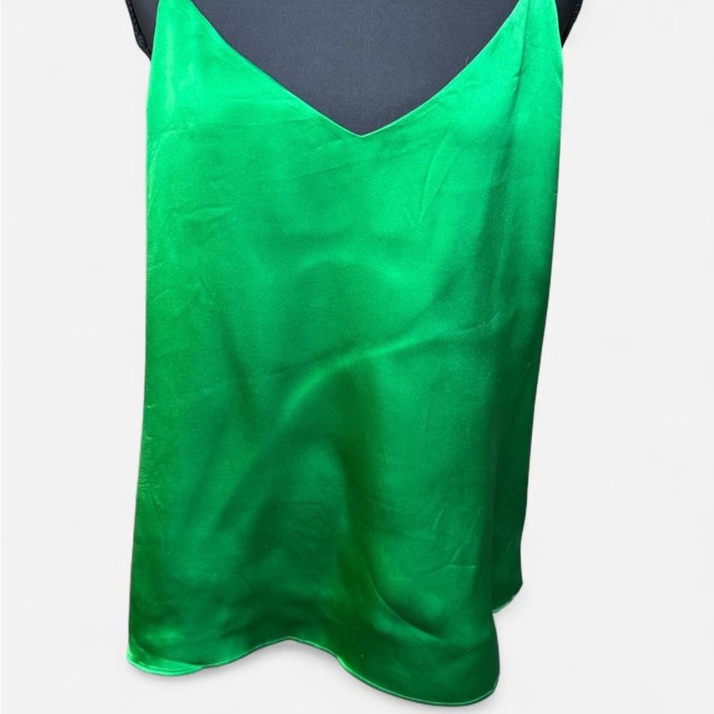 L'AGENCE Emerald Green Satin Camisole